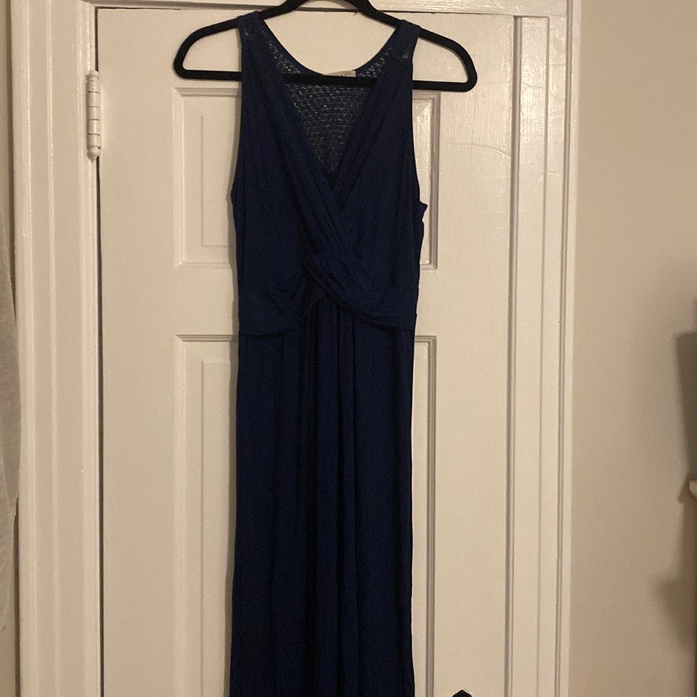 Gilli Crochet Back Knit Maternity Maxi Dress